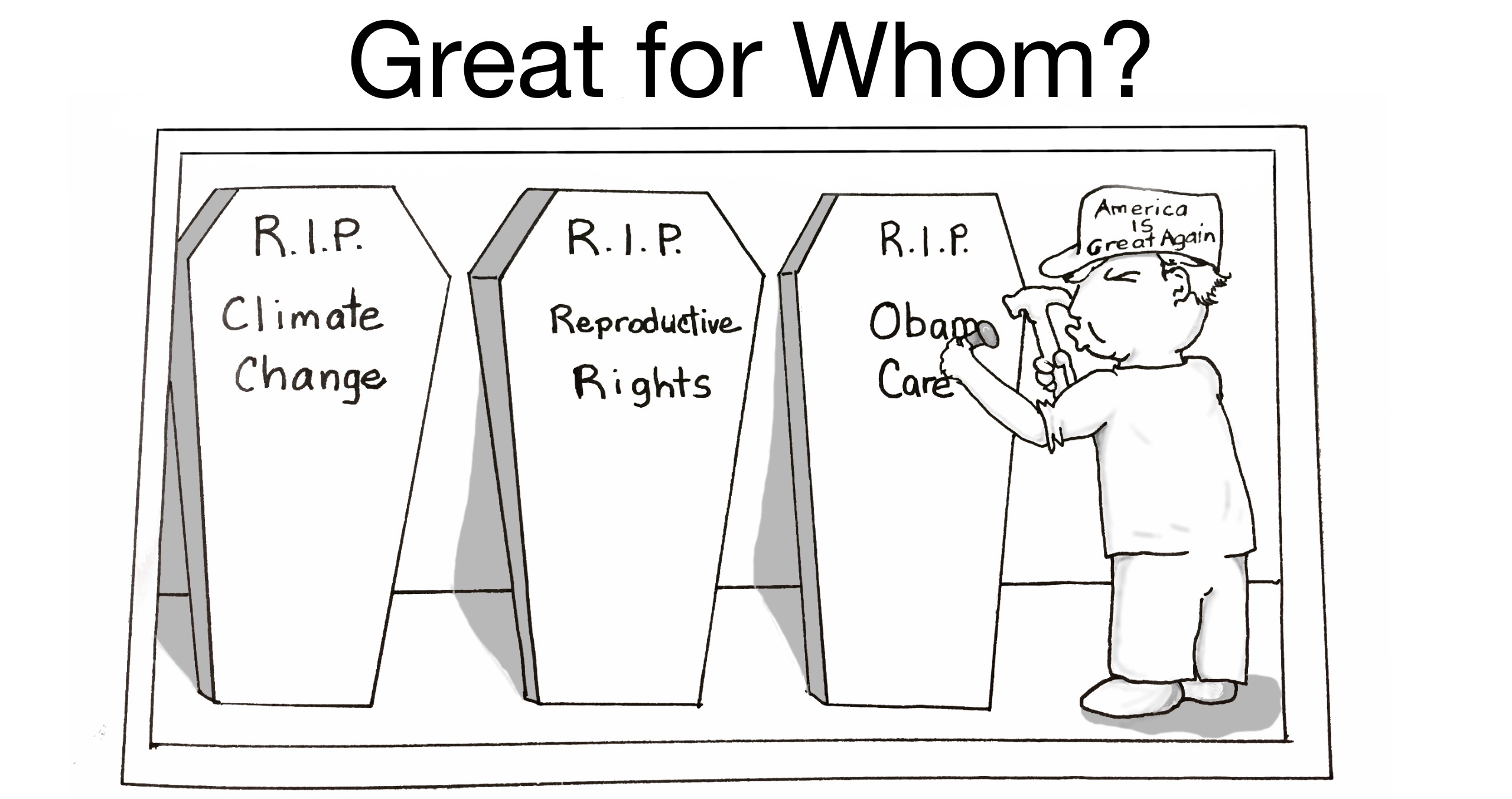 Great for Whom?, 2018 Ink, paper, digital coloring