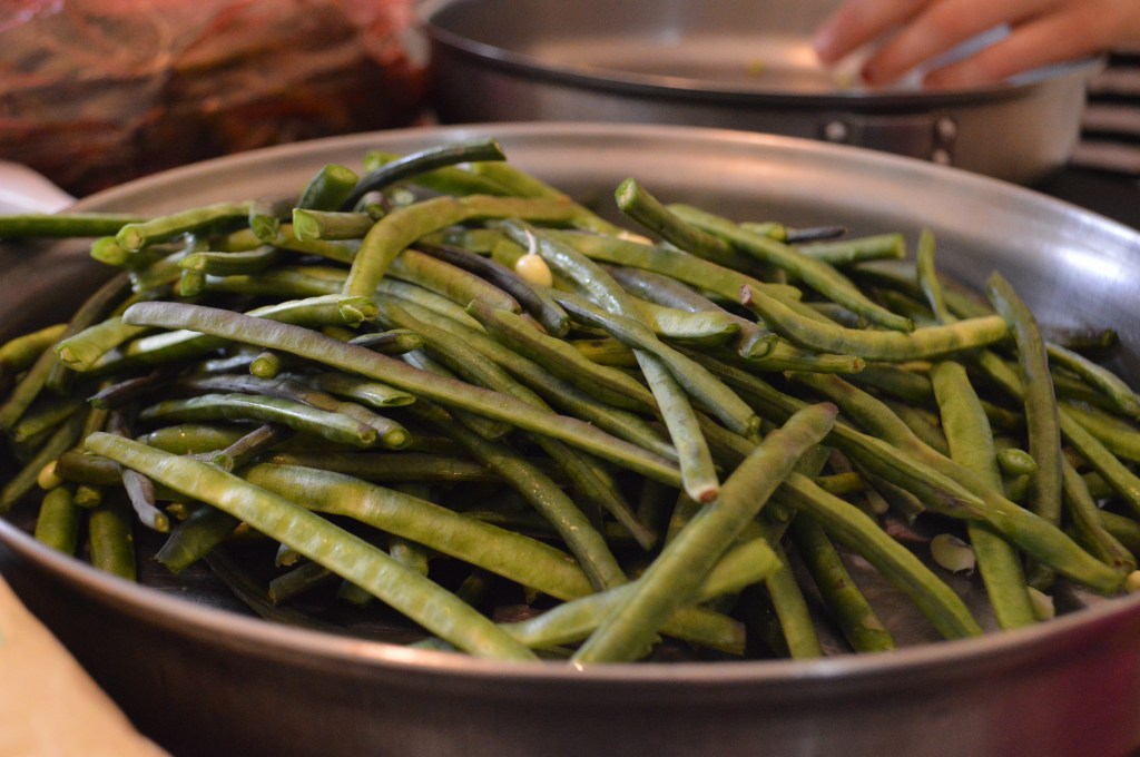 Green Beans, 2017 Photograph Green beans prepared by the Syrian family