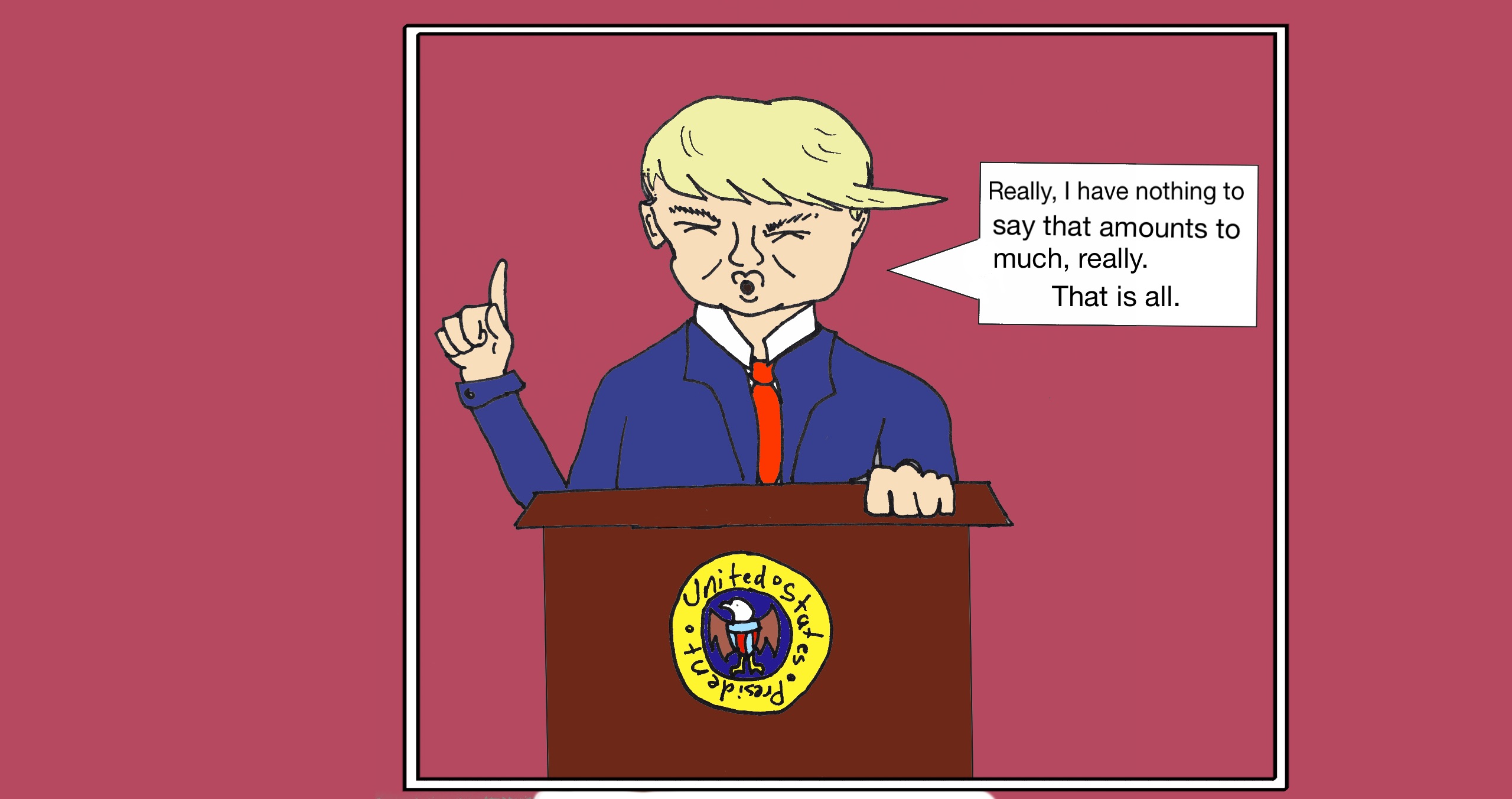 Nothing to Say, 2018 Ink, paper, digital coloring