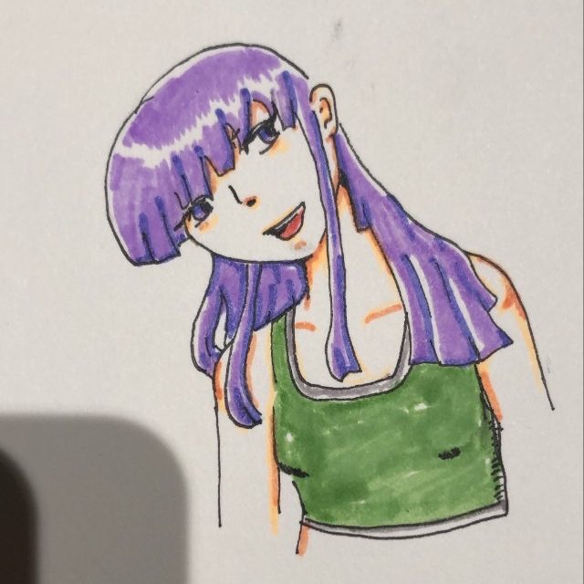 Purple-haired Doodle, 2022 Ink and pencil on paper